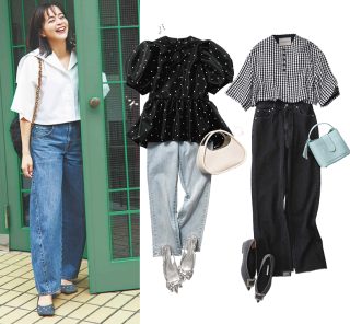 大人カジュアルの正解！【デニム×ぺたんこシューズ】最旬コーデ〈３選〉