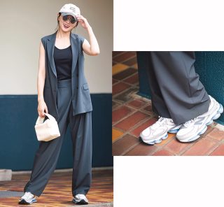 秋の“ほぼクロ”コーデは、「スニーカー」ではずすのが正解！〈コーデ2選〉