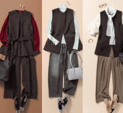 【秋羽織り特集】〈ベルト付きジレ〉1着×３シーンのオシャレが叶う！ 40代・秋の着まわしコーデ術