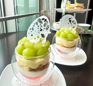 “美パフェと高級紅茶”に心躍る！シャインマスカットのアフタヌーンティー【ザ ロイヤルパークホテル アイコニック 東京汐留】