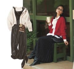 40代の秋コーデに役立つ【華やかニットカーデ】服も気分も盛り上がる〈３選〉