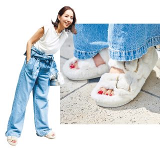 H&Mも活用！【オシャレ読者の愛用品】秋のヘビロテシューズは「ファーサンダル」