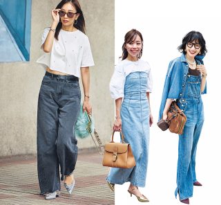 オシャレ読者の【秋のデニムコーデSNAP】季節感は小物で取り入れる！