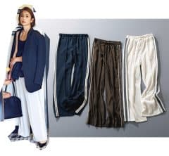 ラクチンなのにモード感。40代に似合う「ラインジャージーパンツ」名品〈５選〉