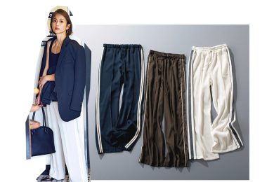 ラクチンなのにモード感。40代に似合う「ラインジャージーパンツ」名品〈５選〉