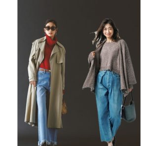 キレイめ派40代の【最旬デニムコーデ４選】アウター選びのコツも！