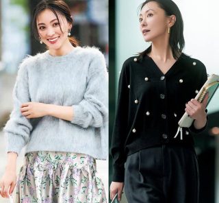 簡単コーデなのに『オシャレ！』って褒められる！【華やぎニット】女子会へ