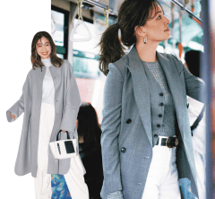 重くなりがちな冬は黒よりも『グレーのモノトーン』がオシャレ〈コーデ５選〉