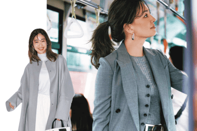 重くなりがちな冬は黒よりも『グレーのモノトーン』がオシャレ〈コーデ５選〉