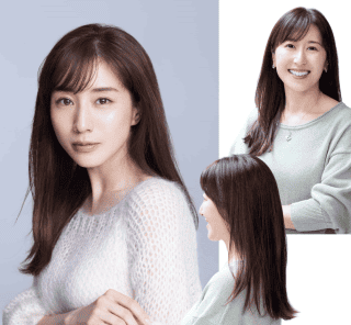 静かな色気は髪に宿る「田中みな実さん風」【40代の柔らか艶ロング】