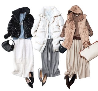 太って見えるって本当？【ダウン×ワイドパンツ】こう着れば華奢見え！〈５選〉