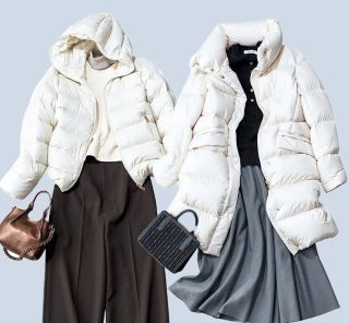 40代本命ブランドの【名品ホワイトダウン】で着回しコーデ