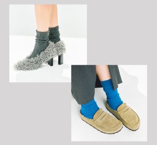 「もう、素足は寒い！」40代の“ソックス✖️靴”お手本コーデ３選