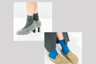 「もう、素足は寒い！」40代の“ソックス✖️靴”お手本コーデ３選
