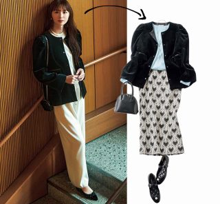 40代【ジャケットの着回し方】→シンプルor甘めで差をつけるのが正解！