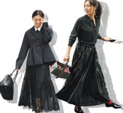 仕事にも、子供の行事にも◎40代ママの「キレイめ黒コーデ」２選