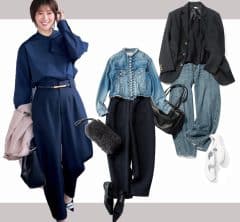 大人気【バレルパンツコーデ】40代に似合う＆着回しやすいデザインは？