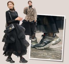 【ニューバランス、ナイキetc】ホテルランチにも使えるスニーカー〈40代冬コーデ9選〉