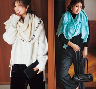 40代の「上半身のボリューム」は【薄軽ストール】で解消！スタイリスト直伝の最旬テクニック