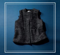 モノトーン派40代に。トレンド名品【柄ジレ&ベスト】でコーデの更新を!