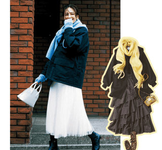 40代ママの年末年始は、大人で可愛い【防寒スカートコーデ】が大正解！