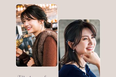40代向け【ミディアムヘアの簡単アレンジ】３選。最旬ハーフアップも、まとめ髪も！
