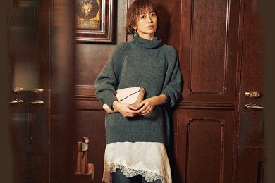冬コーデのマンネリ打破にも◎「レースキャミ重ね」で手持ちアイテムをドレスアップ