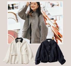 “ざっくり感”で大人の可愛さ引き出す【メンズ系アウター】5選。華奢見え効果も！