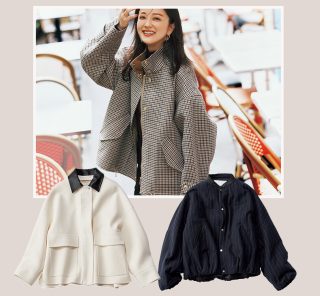 “ざっくり感”で大人の可愛さ引き出す【メンズ系アウター】5選。華奢見え効果も！