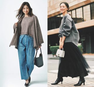 40代からの「体型がキレイに見える」コーデ7選。頼れる名品アイテムも！