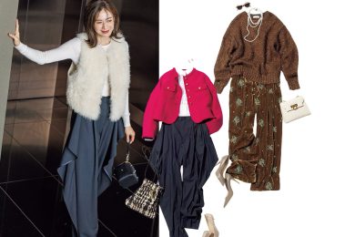 ホテルランチにふさわしい「極上パンツコーデ」４選。スカートの友達にも負けない華やぎ感を