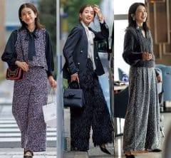 【お相手別・コーデ提案】年末のランチ会には「華やぎパンツスタイル」で参戦を!