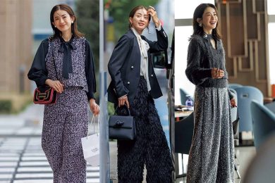 【お相手別・コーデ提案】年末のランチ会には「華やぎパンツスタイル」で参戦を！