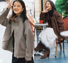 【メンズものアウター×スカート】カッコ良さも可愛さもオシャレさも。これが40代の理想的コーデ！