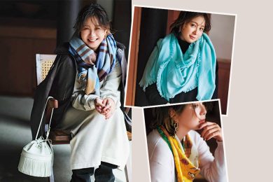 年末年始の前に欲しい！【チアフル巻き物】で40代のマンネリ真冬コーデが一気に華やぐ！