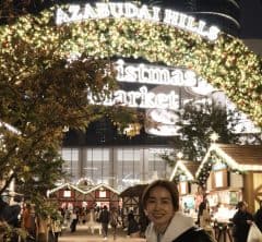 暖かいゴルフ用のレギンスでクリスマスマーケットへ【モデル私服コーデ】