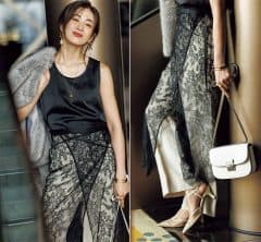 パンツ派40代の「年末イベントコーデ」は【華やぎ主役パンツ】に頼るのが正解!