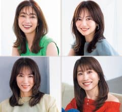 【40代の最旬ヘア】前髪ありの「ふんわりセミロング」で、ナチュラル若見えが今っぽい!