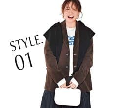 冬カジュアルの脱マンネリに【黒ストールの3段活用】トレンドの“巻き方”、これがお手本!