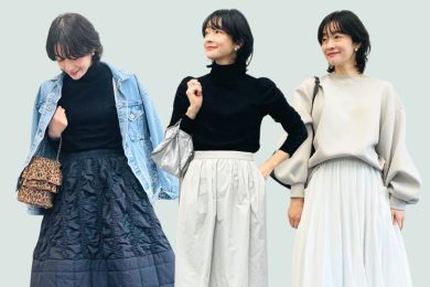 【40代×骨格ウェーブ】大人がきちんと見える「スカート着回し」コーデ5選