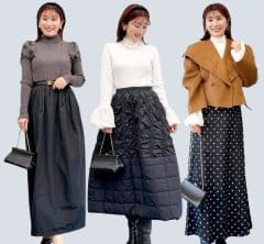 【大人のスカートコーデ】休日は華やぎをプラス！40代の上品スタイル4選