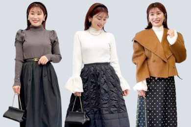 【大人のスカートコーデ】休日は華やぎをプラス！40代の上品スタイル4選