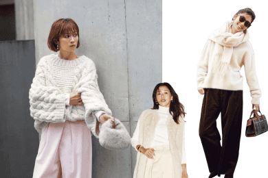 冬の快晴にひと際華やぐ！シンプル【白ニット】最旬コーデ〈５選〉
