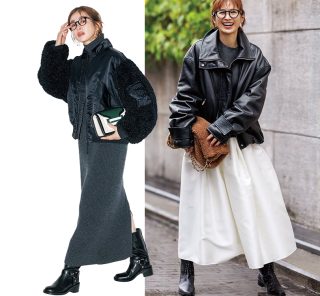 今からいちばん使えるアウター【黒ブルゾン】で、上品仕上げの大人コーデ〈４選〉