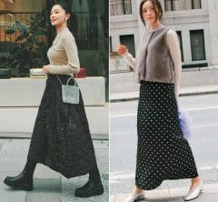 防寒はマストだけど華やぎたい！【最旬ロングスカート】コーデ〈5選〉