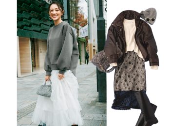 スウェットも飽きてきた…冬トップスが再びときめく「スカートコーデ」3選