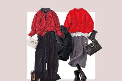40代、トレンドの【赤】はどう合わせる？ “ハデ”になりすぎない大人コーデ〈７選）