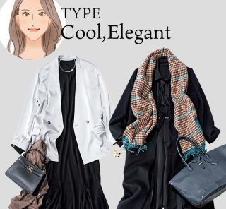 【顔タイプ診断別】“クール系フェイス”の40代が似合うコーデ・避けたいコーデ