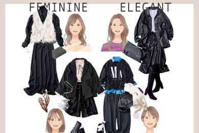 “黒”好き40代は、まず【顔タイプ診断】を！似合う「差し色」でコーデが見違える