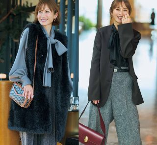 今年のブラウスのトレンドは【リボンタイ】。ハレの日もカジュアルも、冬も春も大活躍！